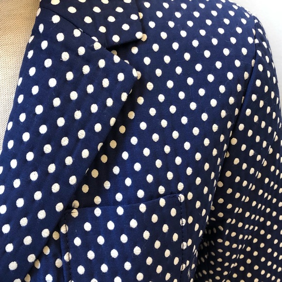 Brand new GAP royal blue Academy blazer in polka dot, US 0, fits XS - Picture 5 of 7